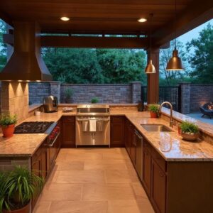 outdoor kitchen and fire pit jacksonville texas