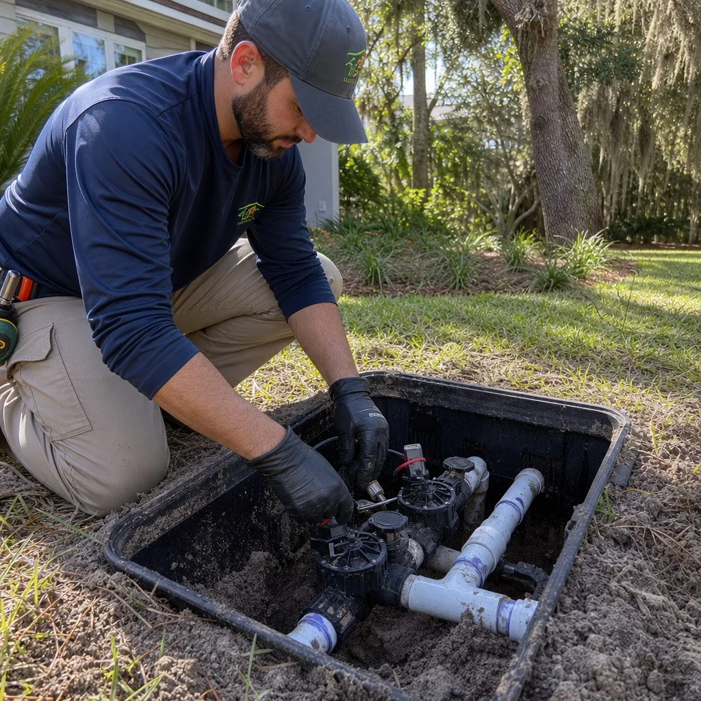 Irrigation system upgrade on an established Mandarin lot