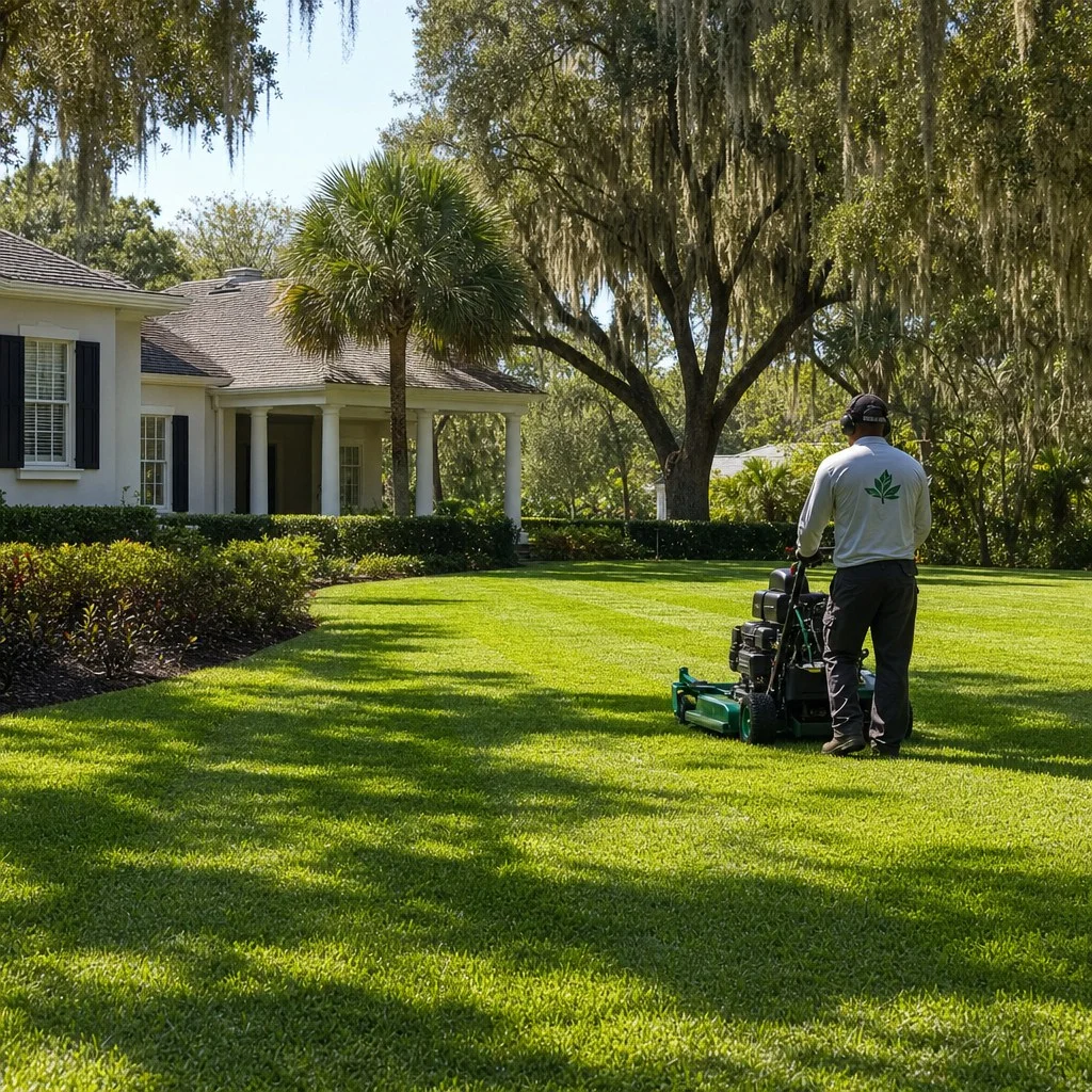 Large-lot mowing on a Middleburg property